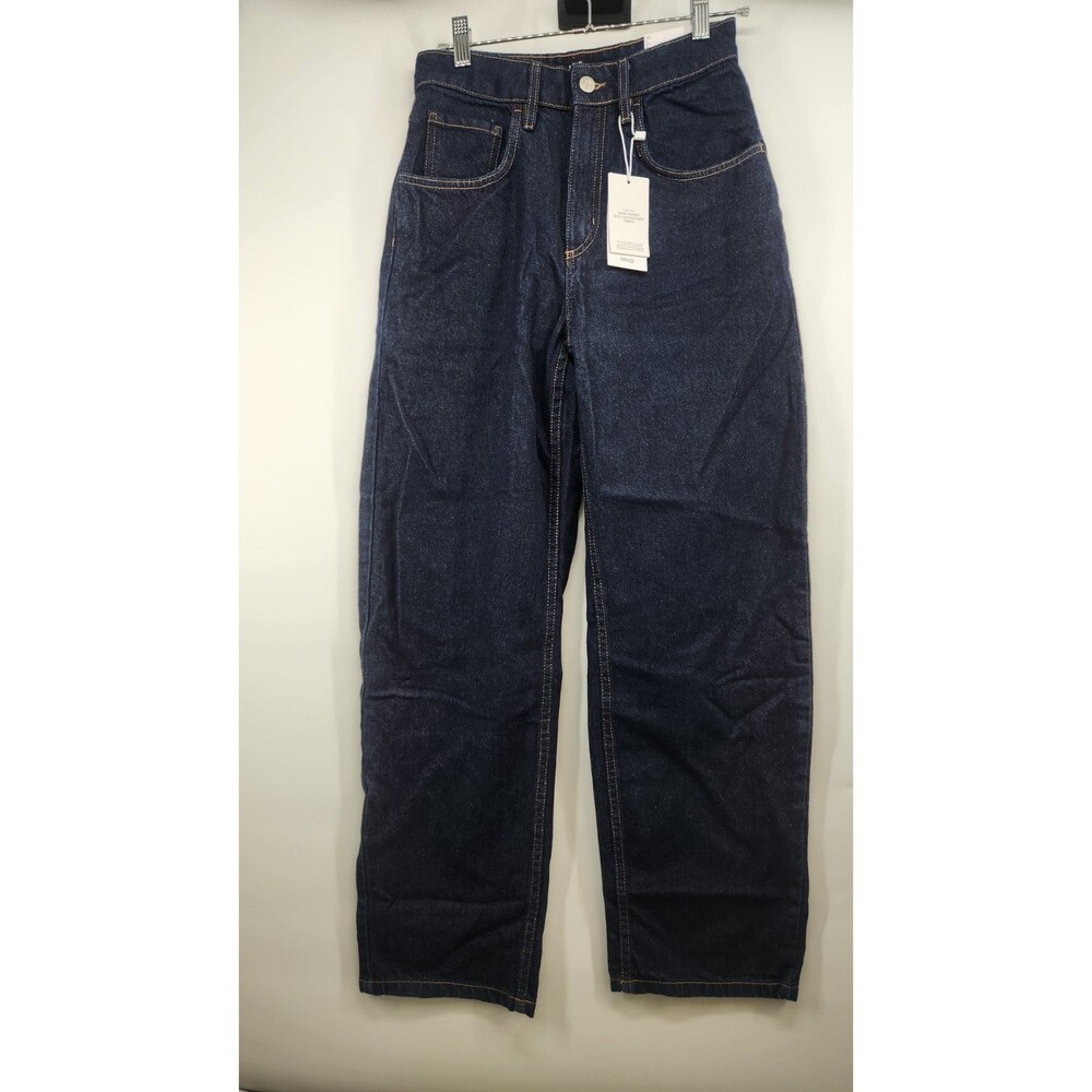 Mango MNG Women's Size 2 Wide Leg Mid Rise Loose Fit Jeans NWT